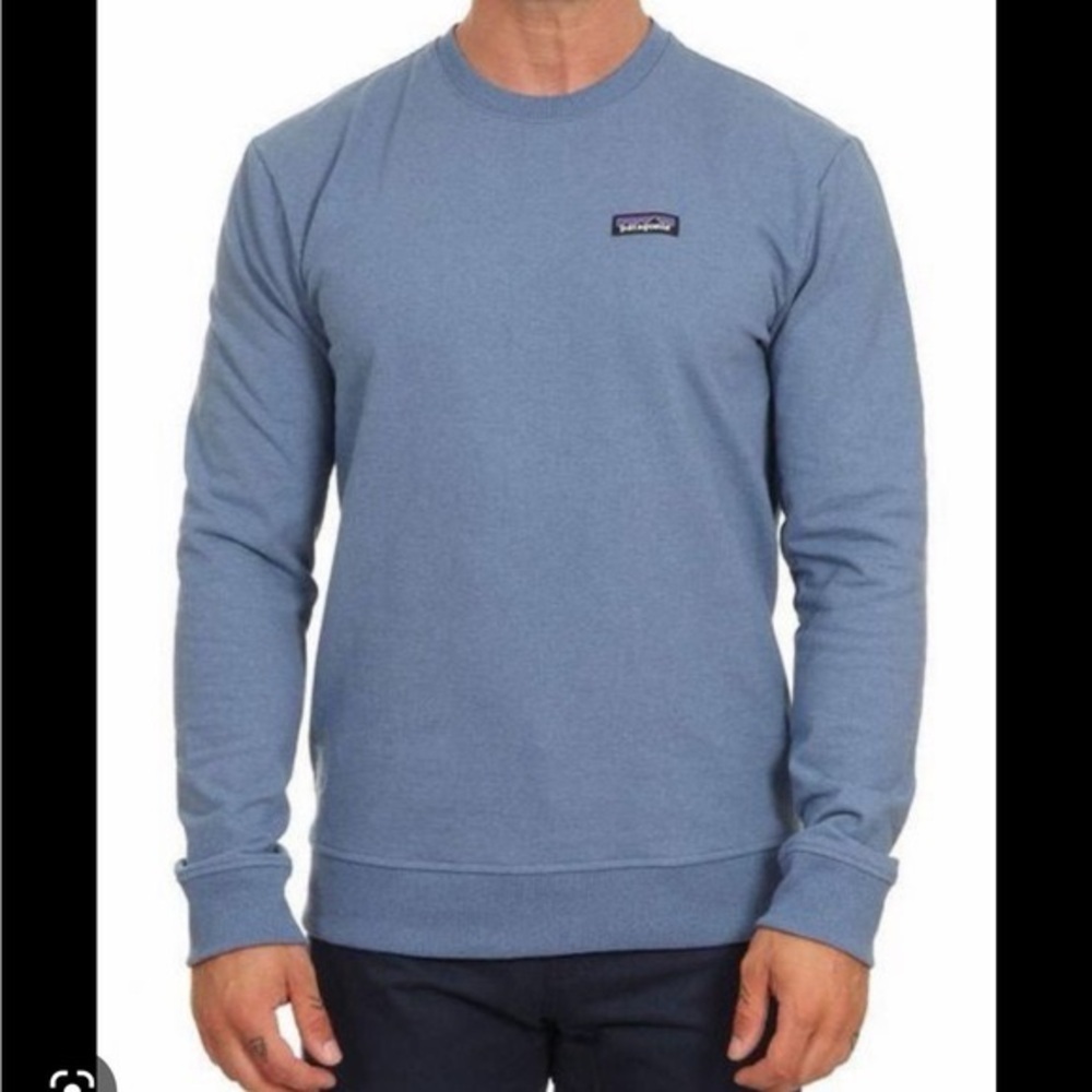 Patagonia P-6 Label Uprisal Crew Size XXL Wooly Blue EUC Worn Wear Recycled